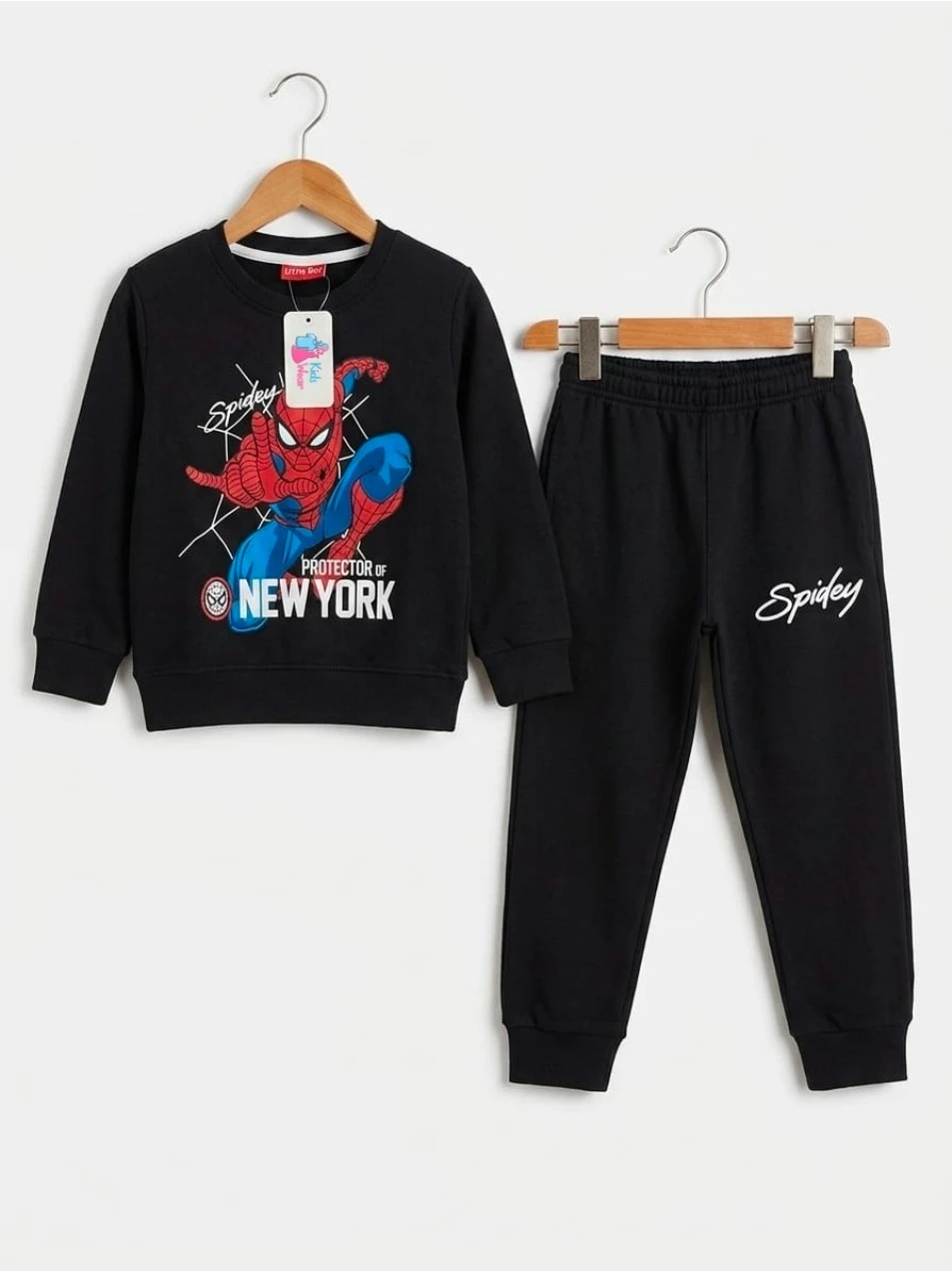 Boys Fleece Tracksuit – Spidey Printed – Black